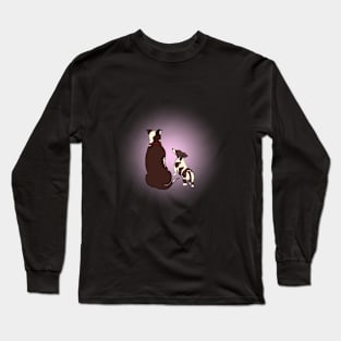 The cow dog has a new cow friend Long Sleeve T-Shirt